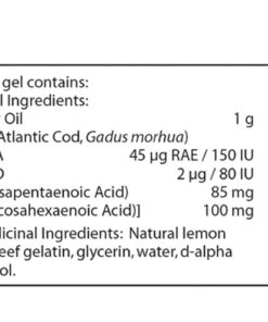 Carlson - Cod Liver Oil, 460 mg Omega-3s + Vitamins A & D3, Wild-Caught Norwegian Arctic Cod-Liver Oil, Sustainably Sourced Nordic Fish Oil Capsules, Lemon, 300 Softgels 15 61c3EomTYiL