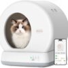 Meowant Self-Cleaning Cat Litter Box, Intelligent Radar Safety Protection Automatic Cat Littler Box for Multiple Cats, Large Capacity/Isolation Odor/APP Control Smart Cat Litter Box with Mat & Liner Gray 66 61c3HItlOxL 1