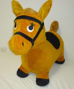 iPlay, iLearn Bouncy Pals Brown Hopping Horse, Toddler Plush Animal Hopper Toy, Kids Inflatable Ride on Bouncer W/Pump, Indoor Outdoor Jumper, Birthday Gifts for 18 24 Months 2 3 Year Old Boys Girls Brown Hopper Horse 44 61c54frcdnL