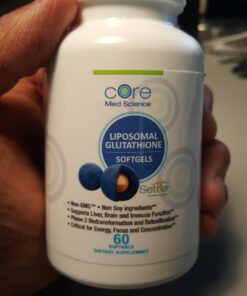 Core Med Science Liposomal Glutathione Supplement (500mg, 60 Softgels) - Pure Reduced Setria with Phospholipid Complex - Antioxidant Supplement for Energy, Brain Health, Skin & Liver Health Softgel 21 61c63xW y1L