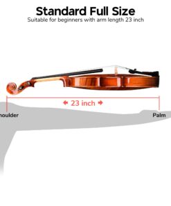 Vif Full Size 4/4 Violin Handmade Stradivari 1721 Copy German Style Fiddle Case Bow Music Hobby with Bag 4/4 & Polishing 28 61c6ZKUvkeL 1