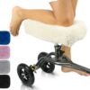 Vive Mobility Knee Scooter Pad Cover - Soft Plush Adult Sheepskin Memory Foam Cushion, Walker Accessory for Knee Roller, Padded Accessories Leg Cart Improves Comfort with Injury, Universal Fit (Cream) Off-white 11 61c7PKi722L