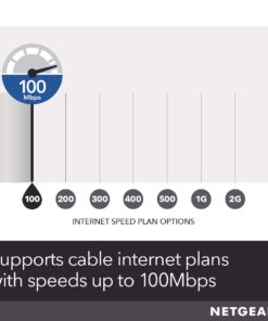 NETGEAR Cable Modem CM400 - Compatible with all Cable Providers including Xfinity by Comcast, Spectrum, Cox | For Cable Plans Up to 100 Mbps | DOCSIS 3.0, Black, 8x4 Cable Modem (CM400) 100Mbps Max Download Single 22 61c8Ijb7lL