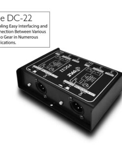 Alternative view of PYLE-PRO Premium Direct Injection Audio Box - Passive DI Unit Hum Eliminator w/ Input Attenuator to Connect Guitar & Bass - 1/4 Inch Impedance Transformer Connector to Balanced & Unbalanced XLR-PDC22 , Black