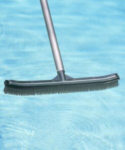 Poolmaster 20183, 18 Inch, 18-Inch Aluminum-Back Swimming Pool Algae Brush with Stainless Steel Bristles, Premier Collection, Black Steel Brush 16 61cDU1amApL