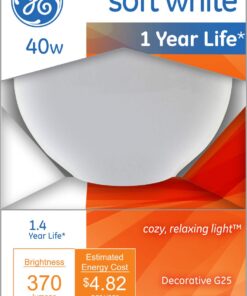 GE 12979 Incandescent G25, 6 Count (Pack of 1), Soft White, 6 Bulb 10 61cDY1fGAL