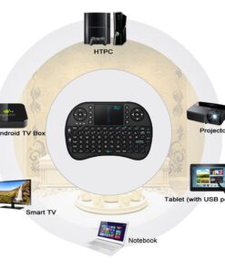 Rii I8 Mini 2.4Ghz Wireless Touchpad Keyboard With Mouse For Pc, Pad, Xbox 360, Ps3, Google Android Tv Box, Htpc, Iptv (Black) 19 61cEG89ERyL