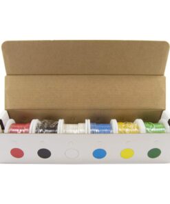 EX ELECTRONIX EXPRESS Solid Hook Up Wire Kit (Tinned Copper) 22 Gauge (6 Different Colored 25 Foot Spools Included), 150 16 61cEjHotXxL