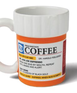 BigMouth Inc. Prescription Coffee Mug - Large Funny Prescription Coffee Cup - Unique Pharmacy Gifts - Hilarious Novelty and Gag Gifts for Doctor - Dishwasher-Safe Ceramic Pill Bottle Coffee Cup - 12oz White 19 61cFBNTqL