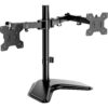 WALI Free Standing Dual LCD Monitor Fully Adjustable Desk Mount Fits 2 Screens up to 27 inch, 22 lbs. Weight Capacity per Arm, with Grommet Base (MF002), Black 39 61cFLhCQY7L