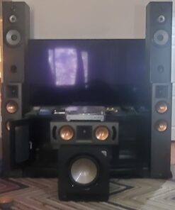 Polk Audio HTS 12 Powered Subwoofer with Power Port Technology | 12” Woofer, up to 400W Amp | For the Ultimate Home Theater Experience | Modern Sub that Fits in any Setting | Washed Black Walnut 38 61cG409IguL