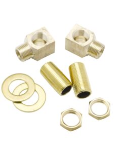 T&S Brass B-0230-K Installation Kit for B-0230 Style Faucets. Two short elbows, nipples, lock nuts and washers that provide 1/2" NPT male inlet and outlet when assembled 8 61cHck5n0SL