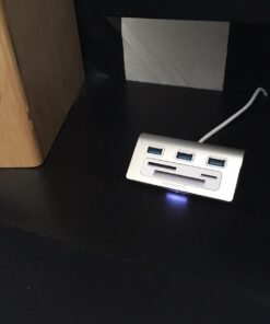 SABRENT Premium 3 Port Aluminum USB 3.0 Hub with Multi in 1 Card Reader (12" Cable) for iMac, All MacBooks, Mac Mini, or Any PC (HB-MACR) USB 3.0 Type A 30 61cJPdYoFoL