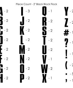 S.E.I 2-inch Black Block Letter Transfers, 2 Sheets 2 Count (Pack of 1) 13 61cJbO S6cL