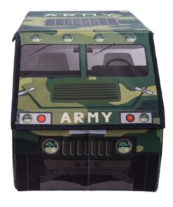 Clever Creations Kids Collapsible Storage Organizer and Ottoman, Perfect Vehicle Themed Toy Chest for Storing Books, Shoes, Games and More, Camo Truck 8 61cKxvPqAL