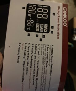 GOOLOO GT4000S Jump Starter 4000 Amp Car Starter 100W Two-Way Fast-Charging Portable Car Battery Charger Booster Pack for 10L Diesel and 12L Gas Engines, SuperSafe Lithium Jump Box for 12V Vehicles Red 100 61cLow3XmeL