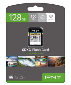 PNY 128GB Elite Performance Class 10 U3 SDXC Flash Memory Card 16 61cMQQ9fyeL