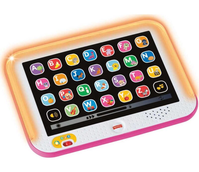 Catalog 7 Fisher-Price Laugh & Learn Baby Toy Smart Stages Tablet with Lights & Learning Songs for Infants & Toddlers, Pink