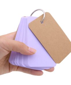 Koogel 300 Pieces 2.2 x 3.5 Inches Multicolor Kraft Paper Binder Ring Easy Flip Flash Card/Study Cards/Memo Scratch Pads/Bookmark/DIY Greeting/Index Card Stock/Note Card(50 Sheets per Set) 300 --multicolored 42 61cPCmZxz0L