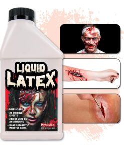 KANGAROO Liquid Latex Makeup - Face and Body SFX Makeup, Halloween Makeup, Zombie Makeup, Fake Scar, Fake Wound, Fake Injury Makeup Movie Special Effects,16 Oz Pint Professional Grade 29 61cR1ioMH4L