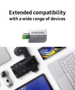 SAMSUNG (MB-ME128GA/AM) 128GB 100MB/s (U3) MicroSDXC EVO Select Memory Card with Full-Size Adapter 1 Count (Pack of 1) Card and Adapter Only 32 61cSIzRbaRL