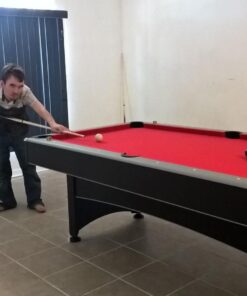 Hathaway Maverick 7-Foot Pool and Table Tennis Multi Game with Red Felt and Blue Table Tennis Surface. Includes Cues, Paddles and Balls 37 61cST5nT5oL