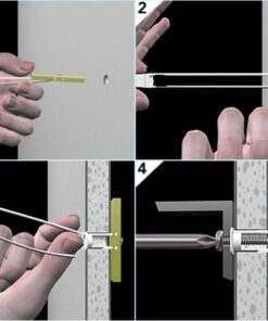 Rack It Up Bookshelf Wall Pot Rack with Wood Shelf and 8 hooks, Steel Gray Hammertone 11 61cTD9xghkL