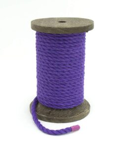 Ravenox Natural Twisted Cotton Rope | Made in The USA | Strong Triple-Strand Cordage for Sports, Décor, Pet Toys, Crafts, Macramé & Indoor Outdoor Use| by The Foot & Diameter (Multiple Color) Purple 1/2 Inch x 100 Feet 14 61cTzSglaL
