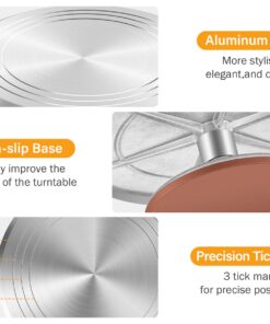 Kootek Aluminium Cake Turntable, 12 Inch Rotating Cake Stand, 35 pcs Cake Decorating Kit Supplies with 24 Numbered Icing Piping Tips, 2 Frosting Spatula, Pastry Bags and Other Baking Tools 21 61cU4jAYNbL