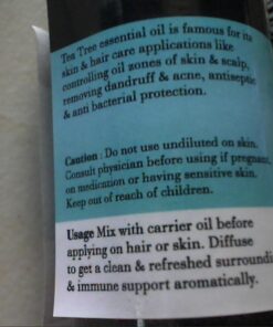 Soulflower Organic Tea Tree Essential Oil for Oily Skin & Itchy Scalp- Melaleuca Alternifolia- 100% Pure, Natural, Vegan, Cruelty Free, Premium Quality, Aromatherapy, Diffusion, 30ml/ 1 fl oz 1 Fl Oz (Pack of 1) 41 61cXHZVJznL 4