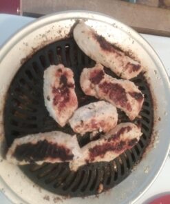 Kitchen + Home Stove Top Smokeless Grill Indoor BBQ, Stainless Steel with Double Coated Non Stick Surface Stove Top Grill 55 61cYKAJqYOL