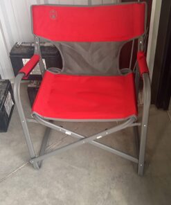 Coleman Outpost Breeze Steel Deck Chair, Portable Folding Chair with Padded Arm Support & Angled Sitting Position for Comfort, Great for Camping, Patio, Tailgating, Sideline Sports, & More 12 61cZB85owlL