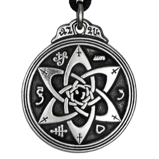 Pewter Talisman for Poets Writers and Actors Pentacle Pendant - 1.25 Inch Diameter