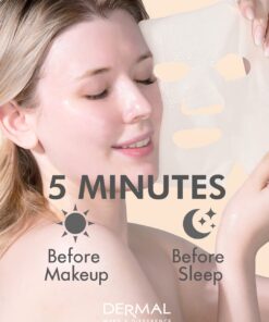 DERMAL 16 Combo Pack A Collagen Essence Korean Face Mask - Hydrating & Soothing Facial Mask with Panthenol - Hypoallergenic Self Care Sheet Mask for All Skin Types - Natural Home Spa Treatment Masks 16 Count (Pack of 1) Set A 16 Colors 34 61caihVUcEL