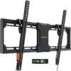 Perlegear UL-Listed Tilting TV Wall Mount for Most 37-82 inch TVs up to 132 lbs, Low Profile Tilt TV Mount Wall Bracket for Flat or Curved TVs, Fits 24”/18”/16” Studs, Max VESA 600x400mm, PGLT2 44 61cb3FkrpEL