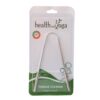 HealthAndYoga(TM) SteloSwipe Tongue Cleaner Scraper - Hygienic Seal-Pack - Surgical Grade Stainless Steel, Non-Synthetic Grip - Sterilizable Metal Tongue Scraper for Adults (1 Pack with Storage Bag) Surgical Steel - 1 Pack