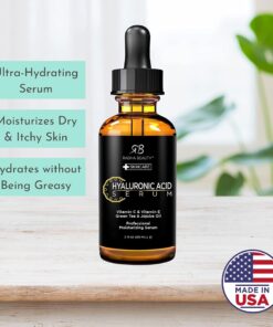 Alternative view of Radha Beauty Hyaluronic Acid Serum for Skin, 2 fl. oz - Infused with Vitamin C + Vitamin E + Green Tea & Jojoba Oil, Intensive Moisture and Hydration for Anti-Aging, Wrinkles, and Fine Lines