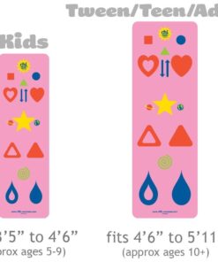 Chi Universe, Yoga Mat & Game, Kids, Tween, Adult sizes + Free App and How-To Poster, Fun Activities - Follow the Symbols, Aligns the Body - Easy to Learn for All Levels, Phresh Chi Mat for Yoga, Fitness, Exercise, Meditation, Wellness Adult/Tween Pink 14 61cgkmc vL