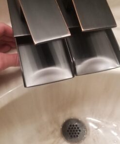 BWE Oil Rubbed Bronze Bathroom Faucet Modern Waterfall for Sink 1 Hole or 3 Hole Rustic Bath Vanity Faucets Single Handle Mixer Tap with Supply Lines 37 61chLUr4DL