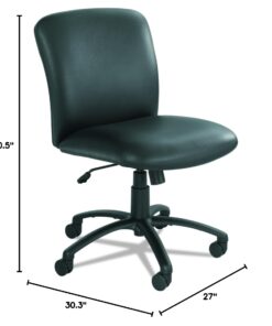 Alternative view of Safco Products Uber Big and Tall Mid Back Chair 3491BV, Black Vinyl, Rated for 24-7 Use, Holds up to 500 lbs. (Optional arms Sold Separately)