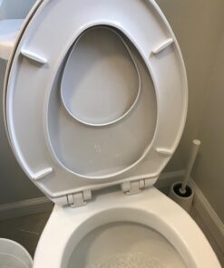 WSSROGY Elongated Toilet Seat with Built in Potty Training Seat, Magnetic Kids Seat and Cover, Slow Close, Fits both Adult and Child, Plastic, White 37 61chlZke5LL