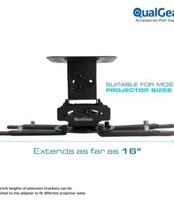QualGear PRB-717-Blk Ceiling Mount Projector Accessory,Black Mount Black Mount 31 61cjmcXYyKL
