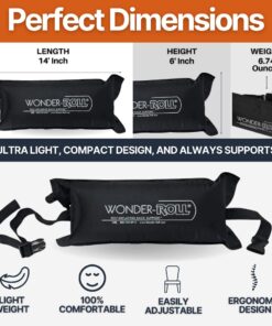 Wonder-Roll Self Inflatable Lumbar Roll Office Chair Back Support Cushion Perfect Lumbar Pillow for Lower Back Support Office Chair Support Back Pillow for Car Driver Seat 12 61ckKXBJMUL