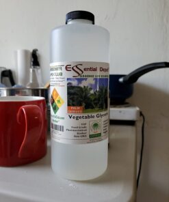 Glycerin Vegetable - 1 Quart (43 oz.) - Non GMO - Sustainable Palm Based - USP - KOSHER - PURE - Pharmaceutical Grade - safety sealed HDPE container with resealable cap 30 61coC3OHxhL