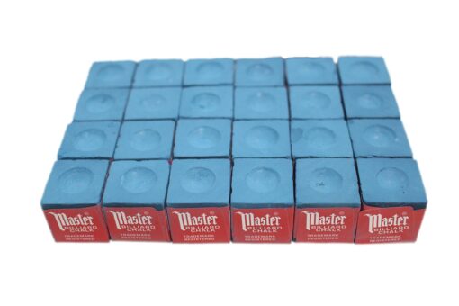 Made in the USA - 2 Boxes of Master Chalk - 24 Pieces for Pool Cues and Billiards Sticks Tips Blue