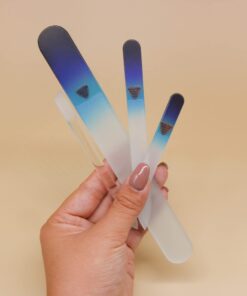 Manicure Pedicure Glass Nail File Set, Toenail & Fingernail Files, Cuticle Trimmer for Gentle Nail Care - Bona Fide Beauty Genuine Czech Glass Blue/ Aqua 18 61cukrpsjZL