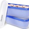SUMO Ice Cream Containers with Lids for Homemade Ice Cream - Set of 2 Tubs - 1.5 Quart or 3 Pints per Container, Reusable Ice Cream Containers for Freezer Storage, Blue 34 61cvg BYELL