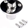 Mxeol Boat Garboard Drain Plug Bilge Plug Stainless Steel 1 Set W/Screws Silver, 1 Piece