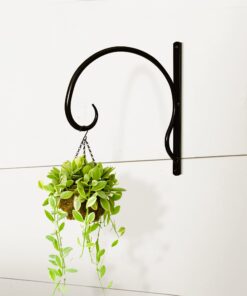 UpBlend Outdoors Plant Hangers Outdoor Hook - 10 X 13.75 Inch Heavy Duty Plant Hanger Bracket, Indoor Wrought Iron Wall Plant Holder, Flower Hooks for Hanging Baskets, Lantern, Windchime Strong, 1 Pack 18 61czREk6C7L