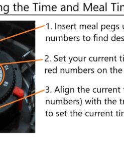 Fish Mate F14 Automatic Fish Feeder for Aquarium or Fish Tank for Vacation or Daily Use - Sits on Hood of Tank or Will Clip to Side with Included Clamps - Serves up to 14 Meals 29 61d Vr97mL